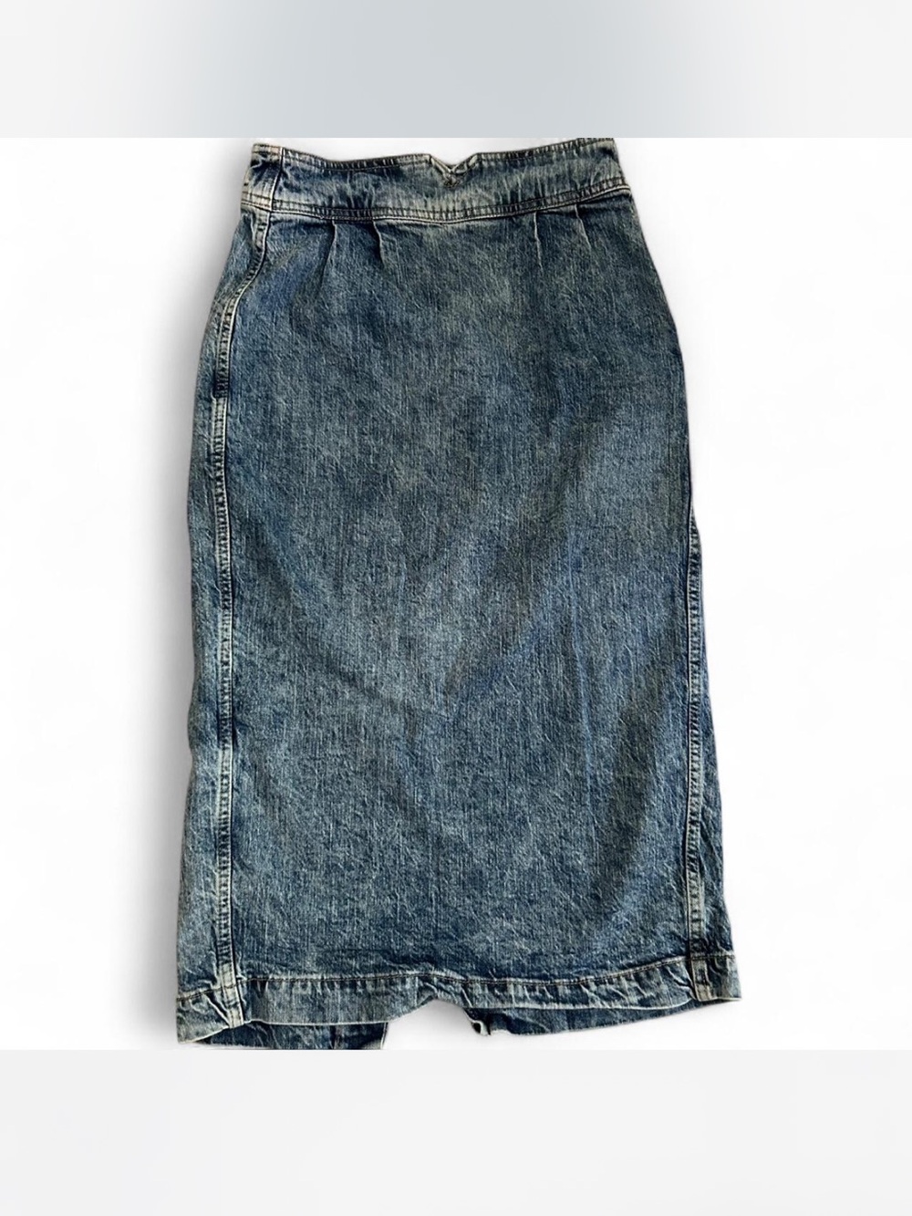GAP Blue Denim Pencil Midi Skirt